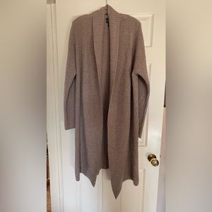 Halogen 100% Cashmere Open Front Long Cardigan